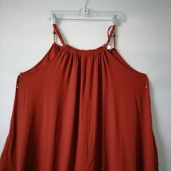 Est. 1946 Women's Red High Rise Sleeveless Flared Leg Romper Plus Size 22/24W - Picture 2 of 8
